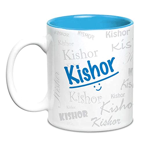 Hot Muggs Me Graffiti Mug - Kishor Personalised Name Ceramic, 315ml, 1 Unit - Image 1