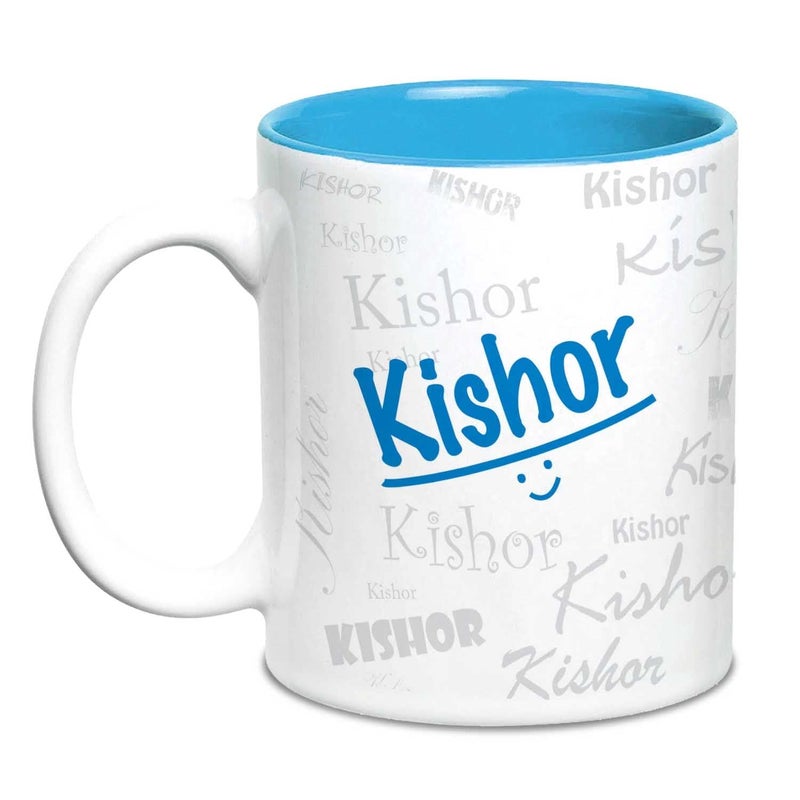 Hot Muggs Me Graffiti Mug - Kishor Personalised Name Ceramic, 315ml, 1 Unit - Image 4