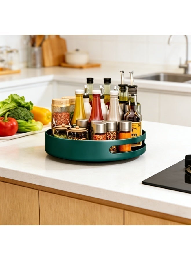 CKIKH 360-degree rotating storage rack, household countertop storage rack, corner spice tray, kitchen spice rack - Image 4