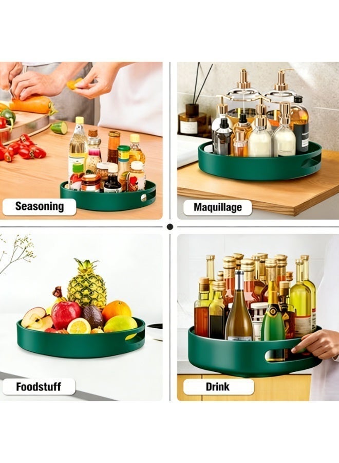 CKIKH 360-degree rotating storage rack, household countertop storage rack, corner spice tray, kitchen spice rack - Image 3
