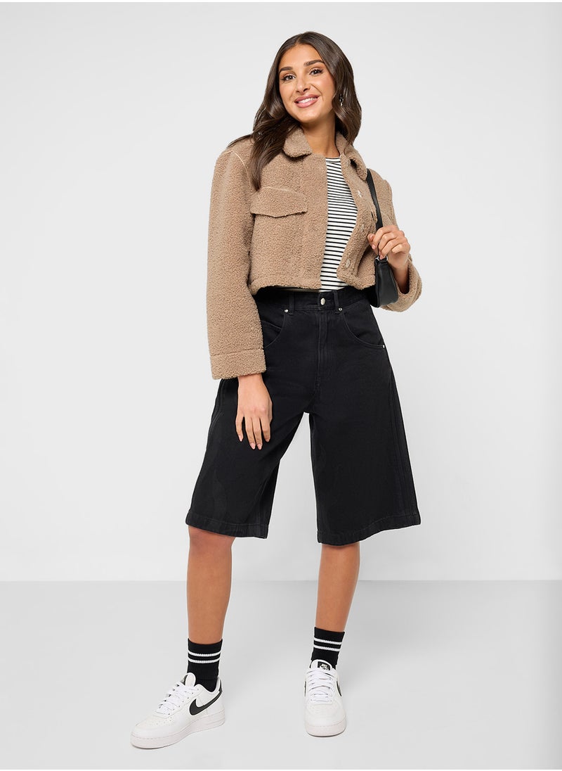 Ginger - Shaggy Jacket With Pocket Detail - Image 1