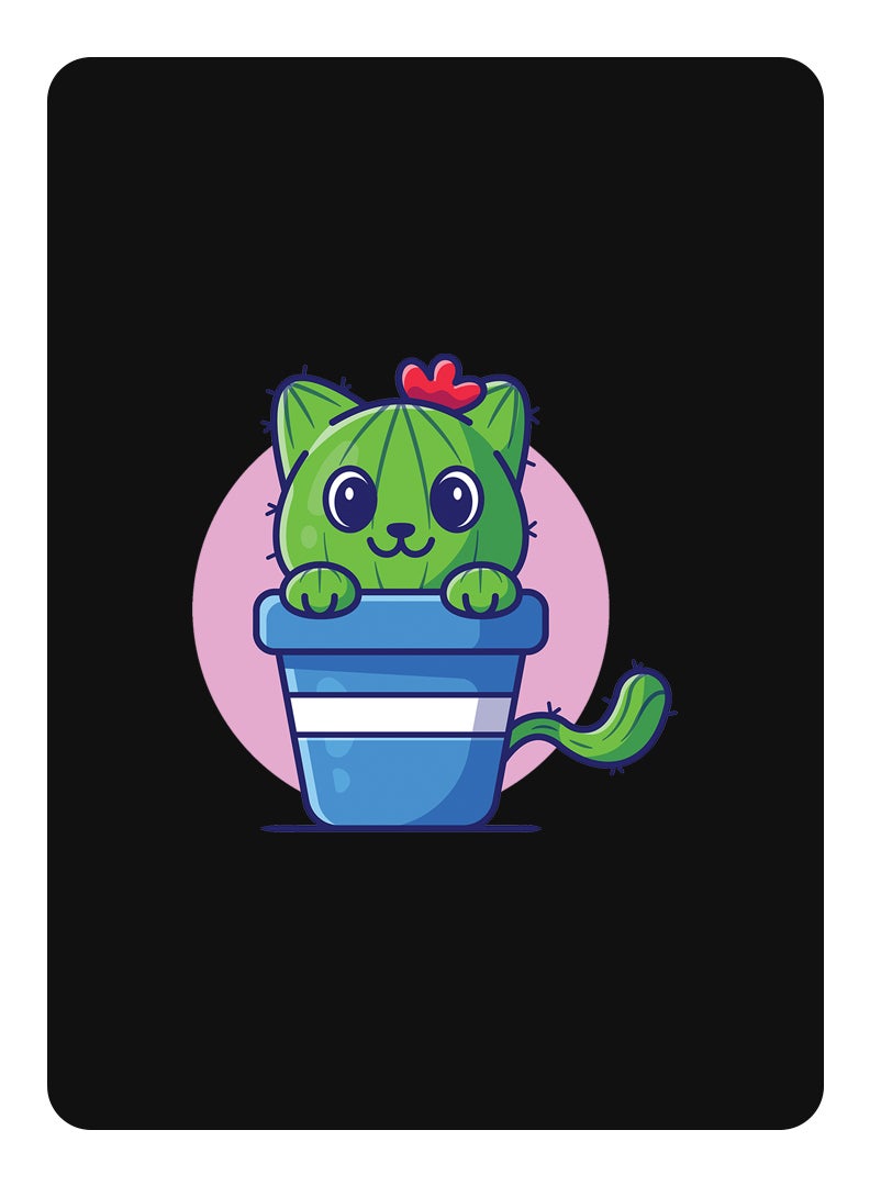 Theodor Protective Flip Case For Samsung Galaxy Tab A7 10.4 (2022) With Trifold Stand Auto Wake Sleep Shockproof CoverCute Cat Cactus - Image 1