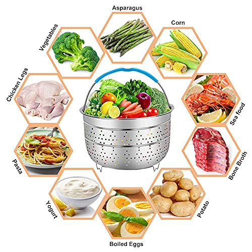 Sugaroom Accessories for Instant Pot, Sugaroom Pressure Cooker Accessories Set Compatible with Instant Pot Accessories 6 qt 8 quart - 2 Steamer Baskets, Springform Pan, Egg Rack, Egg Bites Mold and More - Image 2