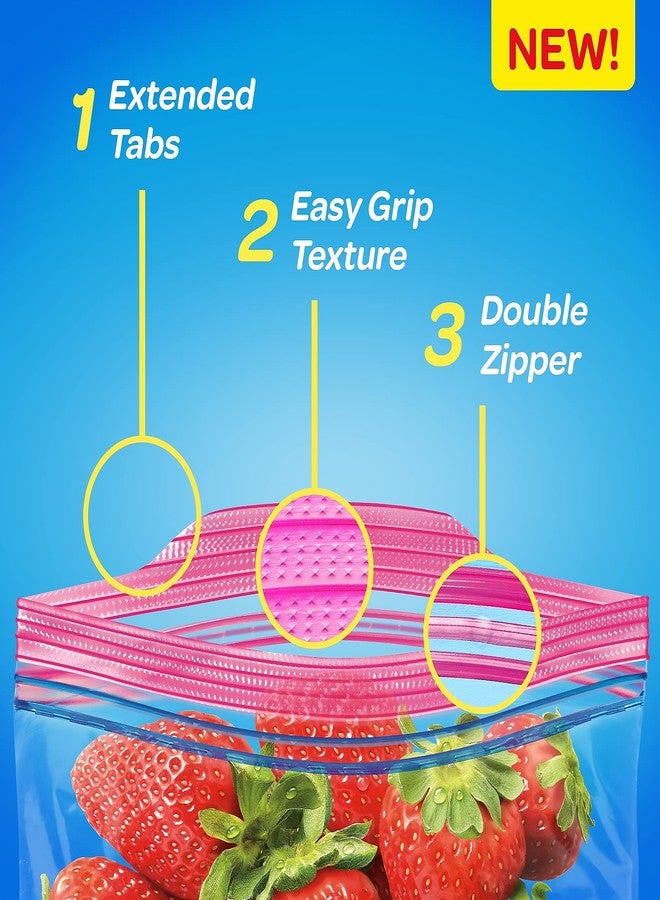 Ziploc أكياس زيبلوك 682257 مزدوجة السحاب، بلاستيك، 1 جالون، 1.75 ميل، شفافة مع لوحة للكتابة، 250/علبة - Image 5
