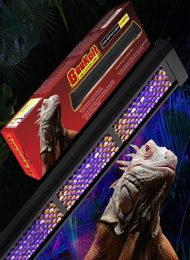 GeeKoit 12-Inch UVB Reptile Light,4H/8H/12H Timer,3 Modes Lighting,5 Level Brightness, 12W UVA UVB Lamp for Desert Tropical Animals Bearded Dragons Turtle Chameleon Tortoises Gecko Snake Frog - Image 1