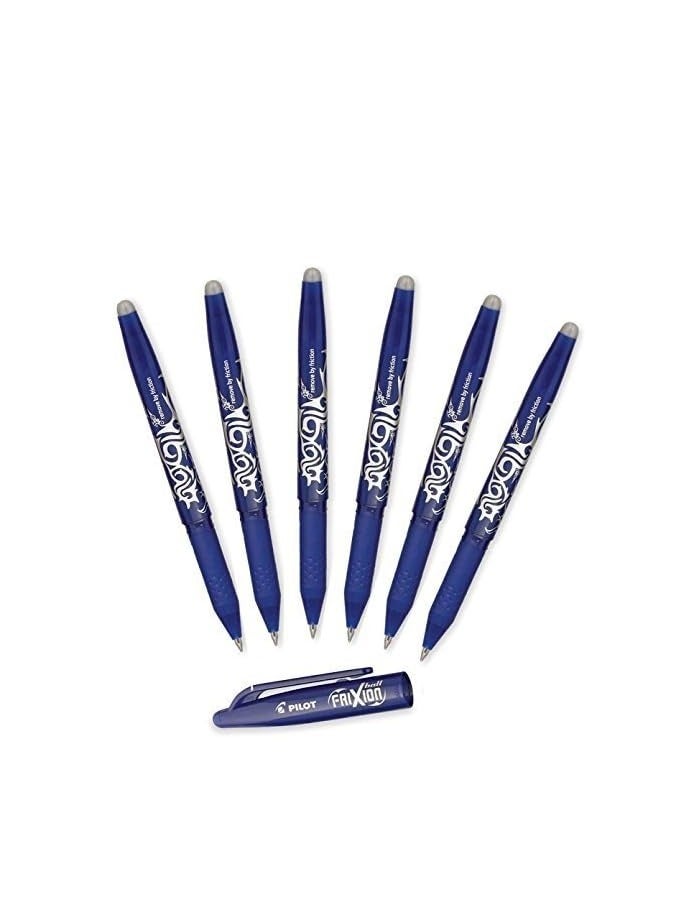 بايلوت قلم حبر فريكسيون قابل للمسح مكون من 6 قطع برأس 0.7 مم، حبر أزرق - Image 2