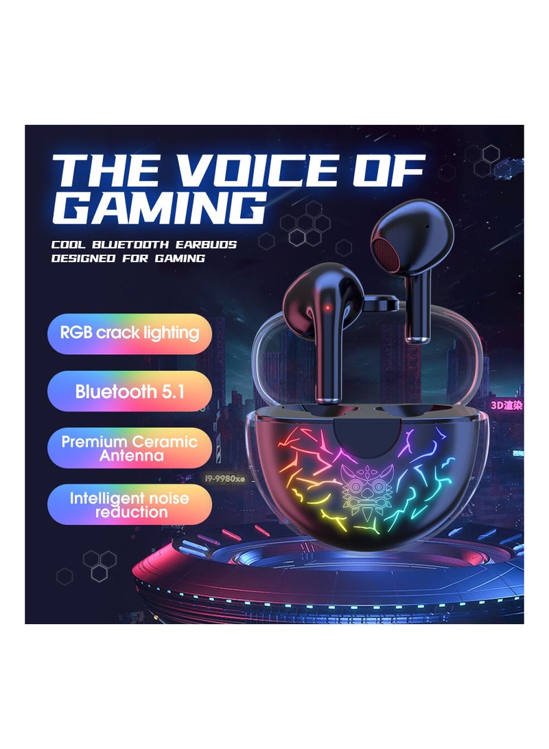 onikuma T35 Bluetooth 5.1 Gaming Earbuds 60ms Latency Active Noise Reduction Fast Charging Earphone - Image 5