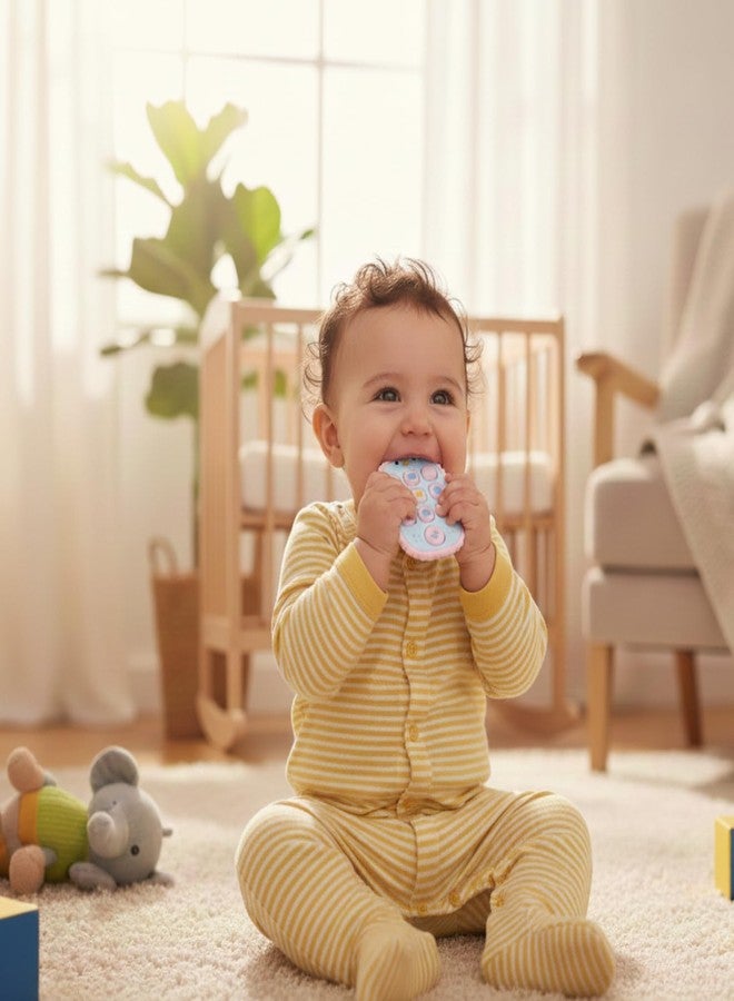 Ashmen Silicon Mobile Teether: Soft Silicone Remote Toy Baby Toys for 6 to 12 Months | BPA-Free Teething Toys for Babies and Toddlers | Biting Skills, Color & Shape Recognition- Multicolor - Image 2