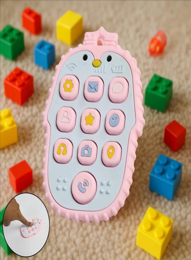 Ashmen Silicon Mobile Teether: Soft Silicone Remote Toy Baby Toys for 6 to 12 Months | BPA-Free Teething Toys for Babies and Toddlers | Biting Skills, Color & Shape Recognition- Multicolor - Image 4