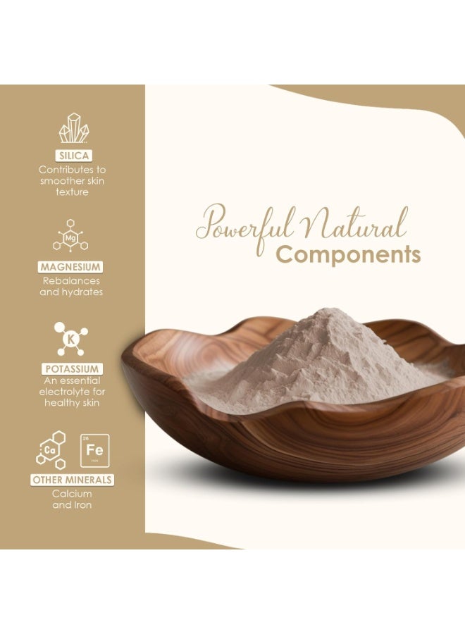 minature Moroccan Rhassoul Nude (Ghassoul) Clay Powder 227g (8oz) |Premium Face Mask & Hair Cleanser | DIY Cosmetics |Skin & Hair Care - Image 4