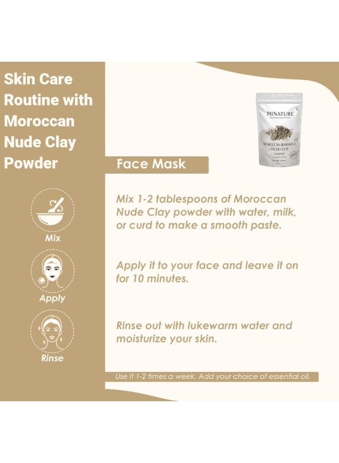 minature Moroccan Rhassoul Nude (Ghassoul) Clay Powder 227g (8oz) |Premium Face Mask & Hair Cleanser | DIY Cosmetics |Skin & Hair Care - Image 5