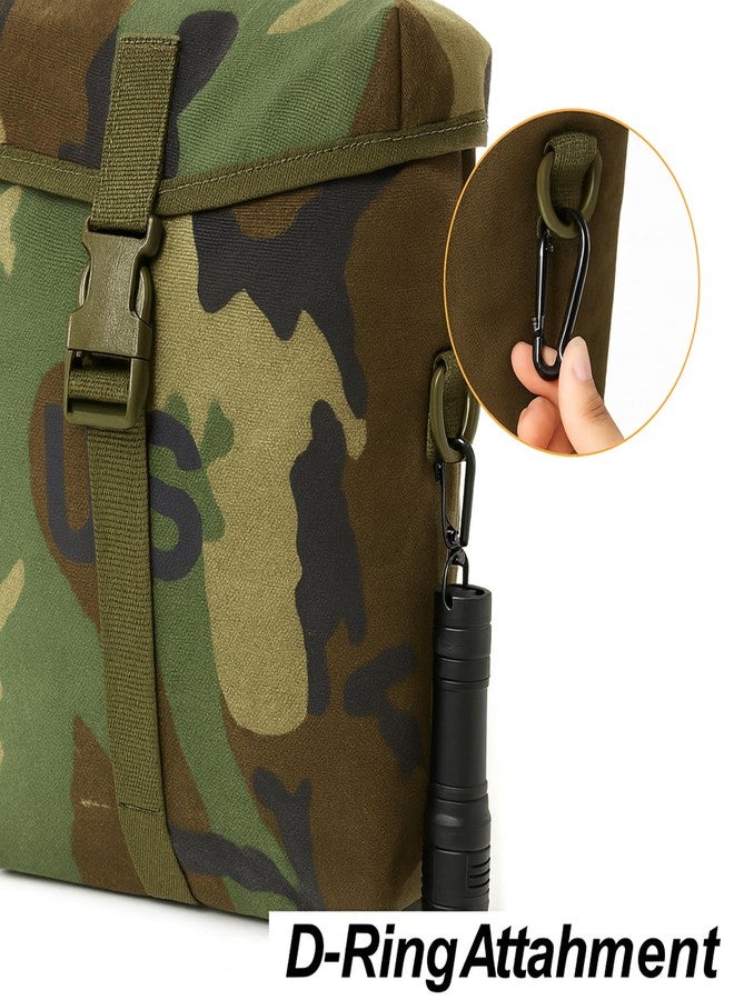 أم تي حقيبة دعم عسكرية أمريكية من قطعتين بنظام MOLLE، حقيبة متعددة الاستخدامات للجيش بنمط تمويه الغابات - Image 5