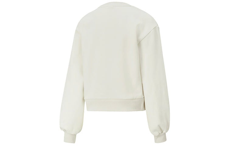(WMNS) PUMA Classics Balloon Sleeve Crew Neck Sweater 'White'