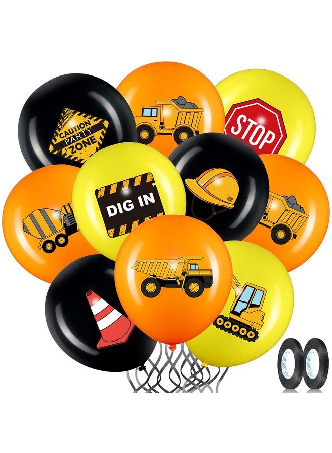 Zomiboo 45 Pieces Construction Balloons, 12 Inch Truck Birthday Party Decorations for Children Shower Dump Truck Birthday Party Construction Zone Theme Traffic Zone Theme Activity Supplies - Image 1
