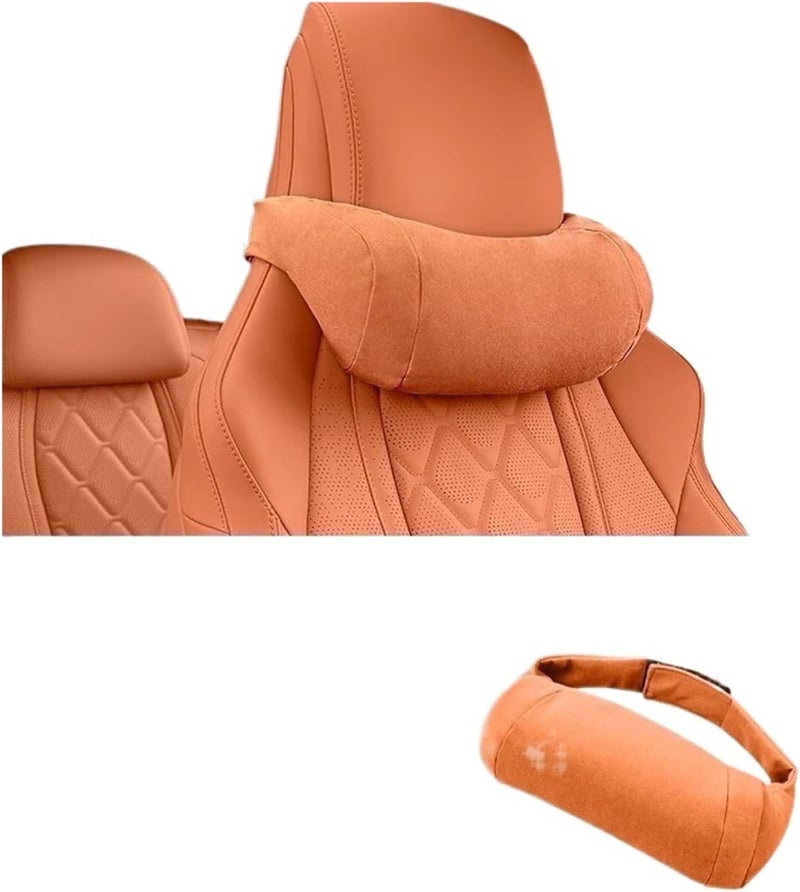 Fit for Sealion 7 2024 2025 Car Suede Leather Neck Pillow & Lumbar Support Cushion - Premium Car Interior Accessories(2) - Image 1