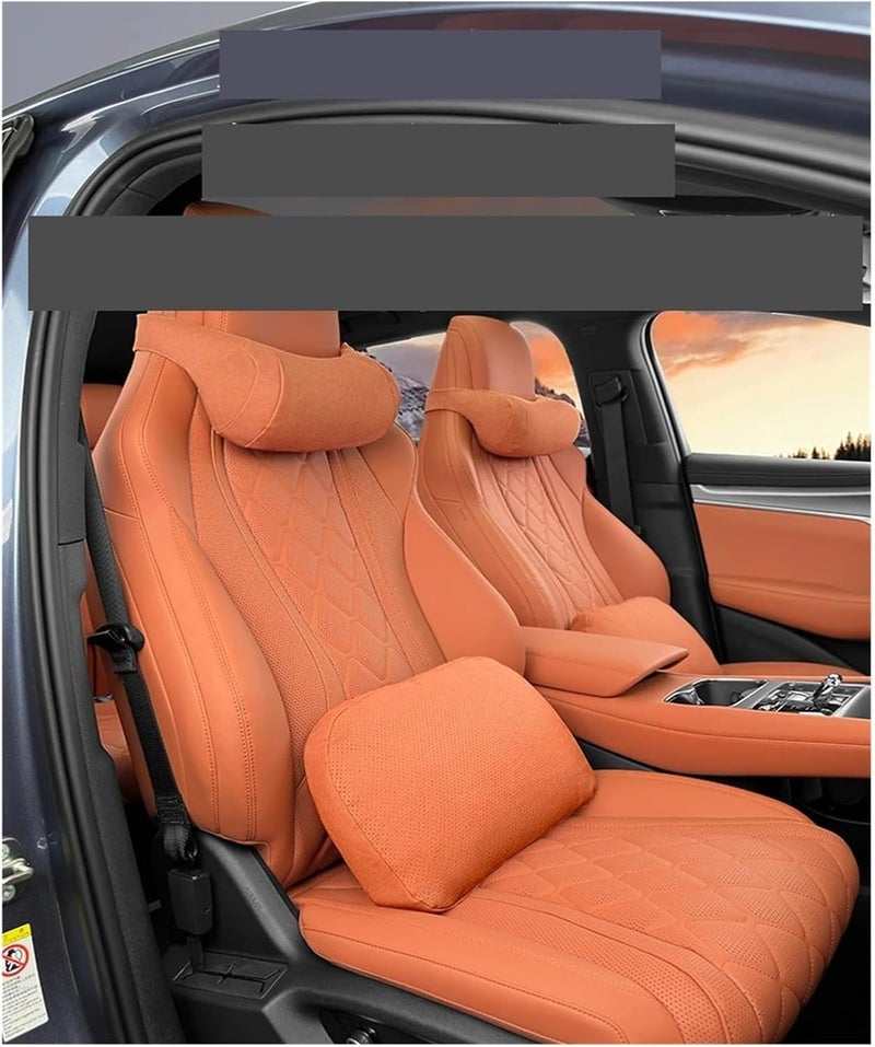Fit for Sealion 7 2024 2025 Car Suede Leather Neck Pillow & Lumbar Support Cushion - Premium Car Interior Accessories(2) - Image 4