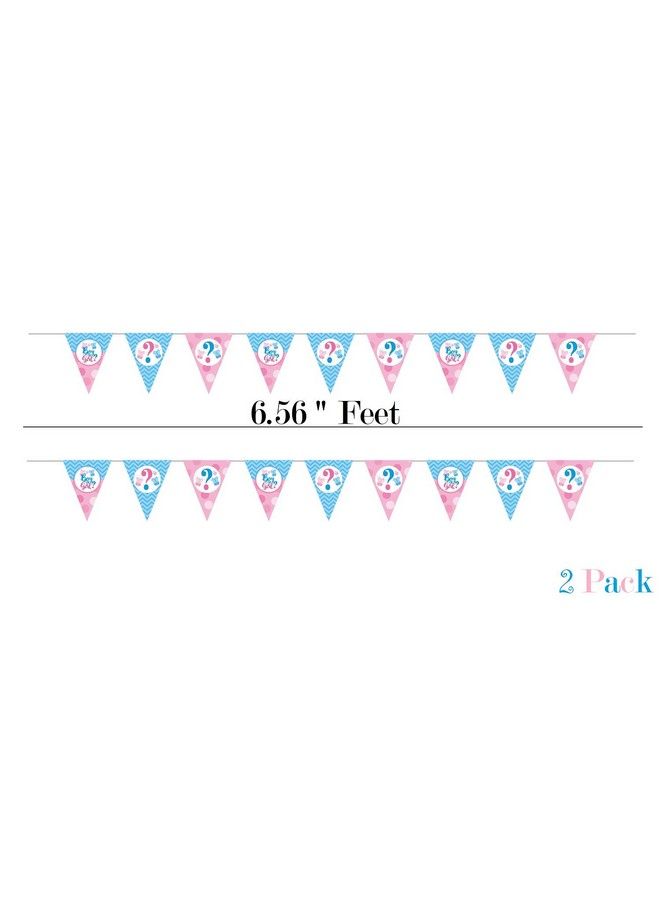 Oojami 4 Pack Gender Reveal Theme Plastic Table Cover Size: 54" X 108" Includes Two Pennant Banner Boy Or Girl Party Supplies - Image 3