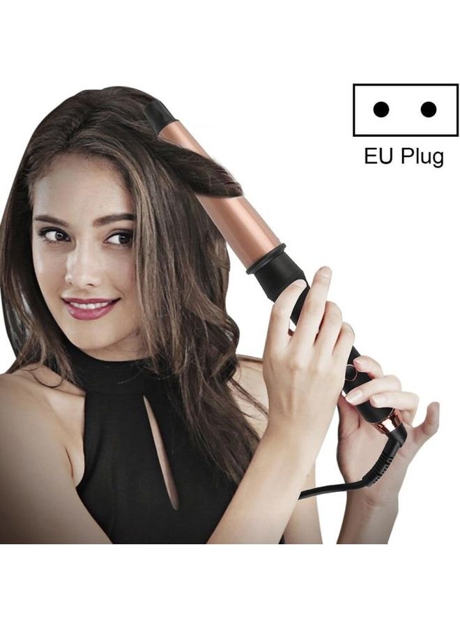 NIBEMINENT Conical Ceramic Hair Curler With Heat Resistant Gloves Rose Gold - Image 1