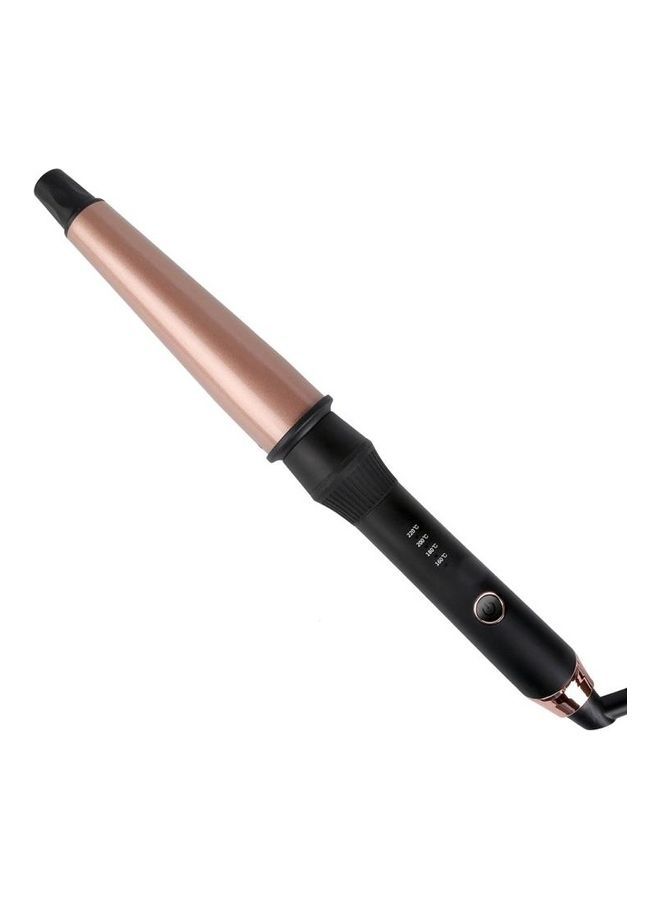 NIBEMINENT Conical Ceramic Hair Curler With Heat Resistant Gloves Rose Gold - Image 2