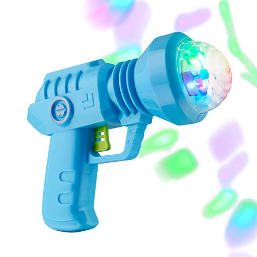 FlashingBlinkyLights Space Gun Cool Light Up Toy with LED Projecting Spinning Lights - Image 1