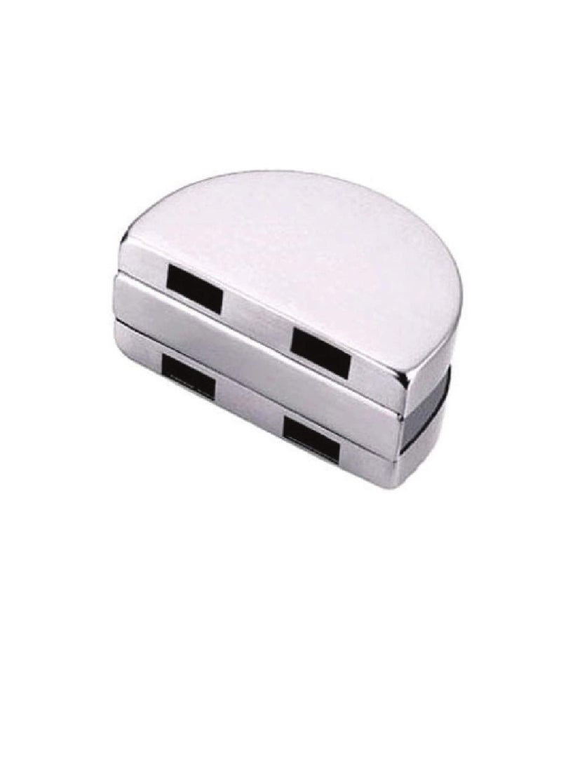 Generic Stainless Steel SUS 304 Glass Door Center Lock Key Plus Key Polish Stainless Steel Finish-DT010  - Image 1