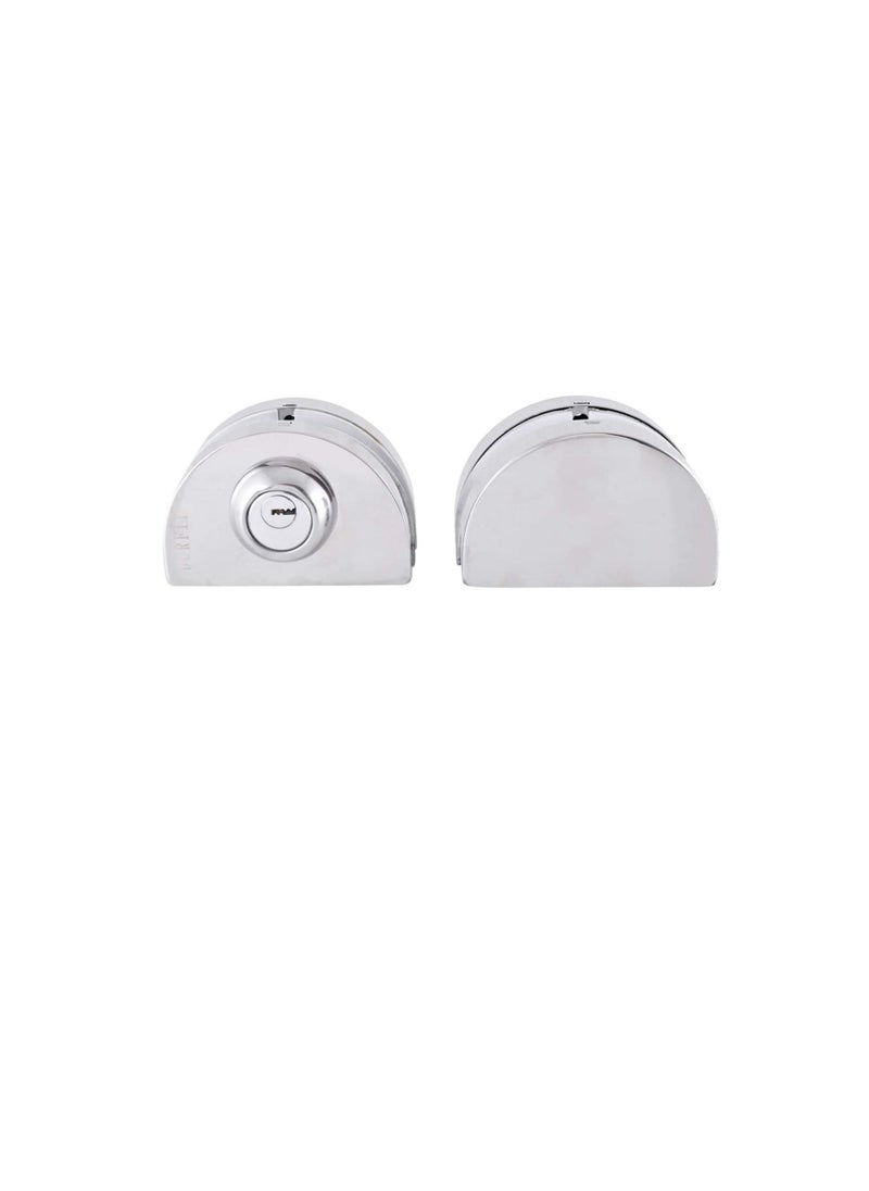 Generic Stainless Steel SUS 304 Glass Door Center Lock Key Plus Key Polish Stainless Steel Finish-DT010  - Image 2
