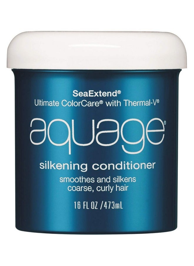 Aquage - Silkening Conditioner 16 Oz. Provides Luxurious Dual Color Protection Leaves Hair Manageable And Soft Prevents Haircolor Fade And Styling Protection - Image 1