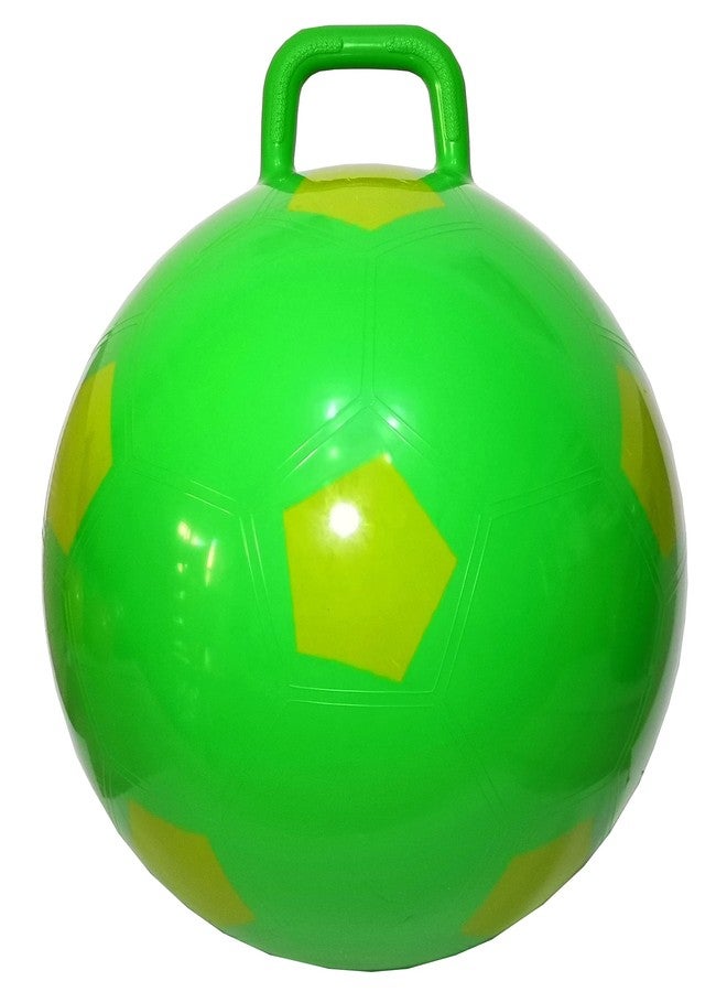 AppleRound Space Hopper with Pump in Soccer Ball Style, 15in / 38cm Diameter for Ages 3-6, Kangaroo Bouncer, Hoppity Hippity Hopball, Sit-on Bouncy Ball with Handle - Image 1