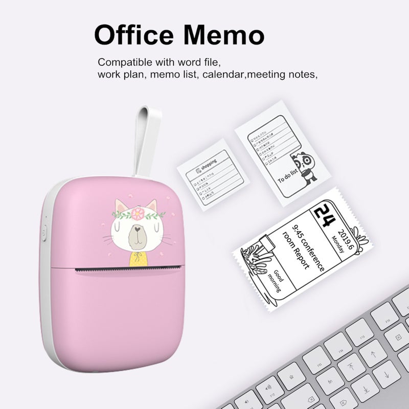 Mini Pocket Photo Printer Portable Mobile Thermal Printing Machine All in One 203DPI Wireless BT Connection for Picture Lable DIY Handcraft List Meno Notes Journal Receipt Paper Instant Printer - Image 4