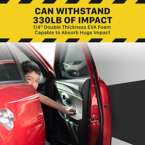 Fosmon Garage Wall Protector 78"x7.8"x0.25" (2 Roll), Diamond Shape EVA Foam (Withstand Up to 300LB Impact) with Fiberglass Mesh Self Adhesive Foam Strip for Car Door Bumper Guard Parking Assist - Image 3