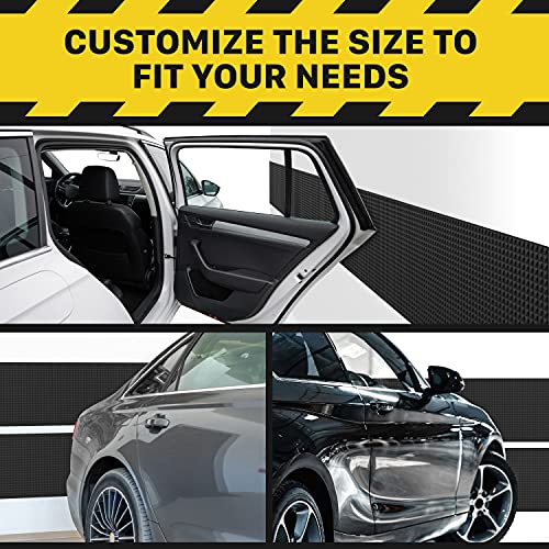 Fosmon Garage Wall Protector 78"x7.8"x0.25" (2 Roll), Diamond Shape EVA Foam (Withstand Up to 300LB Impact) with Fiberglass Mesh Self Adhesive Foam Strip for Car Door Bumper Guard Parking Assist - Image 5