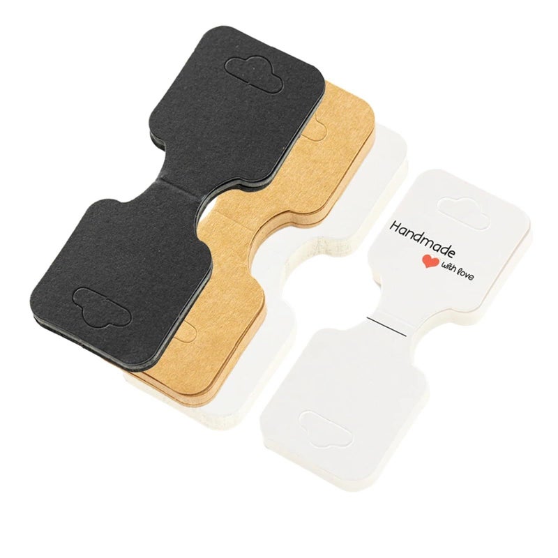 Foldable Kraft Jewelry Tags 200 Pack Display Cards For Necklace Bracelet DIY Color6 - Image 2
