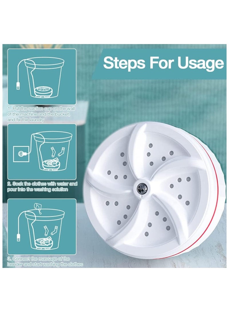 Portable Turbine Mini Washing Machine with Suction Cups for Home Travel  - Image 3