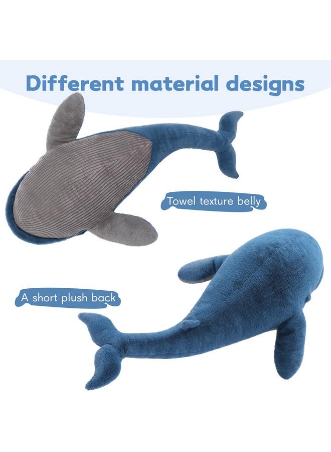 MaoGoLan دميّة حوت عملاقة من ماو غولان، لعبة محشوة كبيرة للأطفال 43.3 بوصة، وسادة محشوة بحوت بطول 4 أقدام للعناق، هدايا فائقة النعومة والراحة للبالغين في عيد الحب وعيد الميلاد - Image 5
