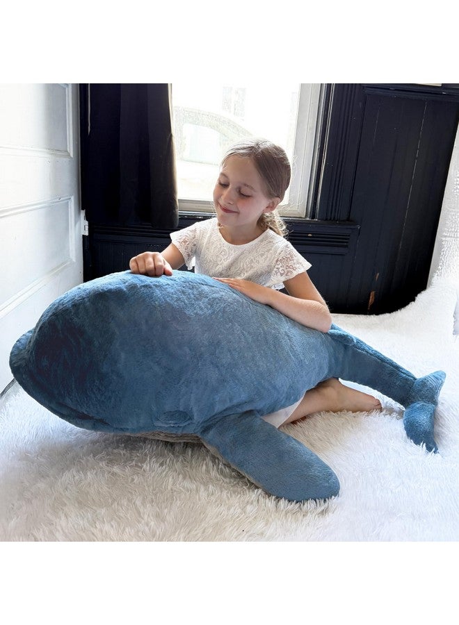 MaoGoLan دميّة حوت عملاقة من ماو غولان، لعبة محشوة كبيرة للأطفال 43.3 بوصة، وسادة محشوة بحوت بطول 4 أقدام للعناق، هدايا فائقة النعومة والراحة للبالغين في عيد الحب وعيد الميلاد - Image 2