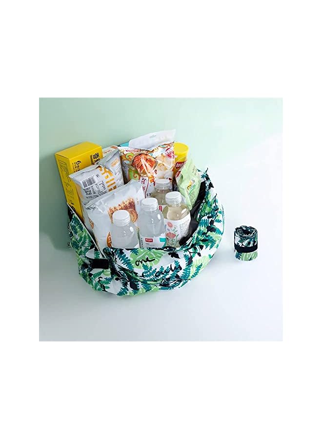 Excefore Recycling Grocery Bags With Handles Foldable Washable Shopping Bags Waterproof Large Capacity Shopping Tote Bag - Image 2