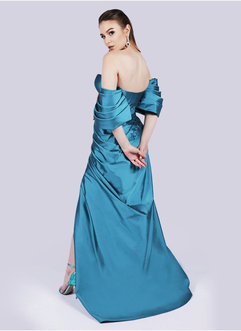 NIVA FASHION HOUSE - Enchanted- Puff Sleeves Corset Gown - Image 1