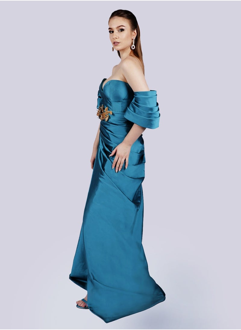 NIVA FASHION HOUSE - Enchanted- Puff Sleeves Corset Gown - Image 1