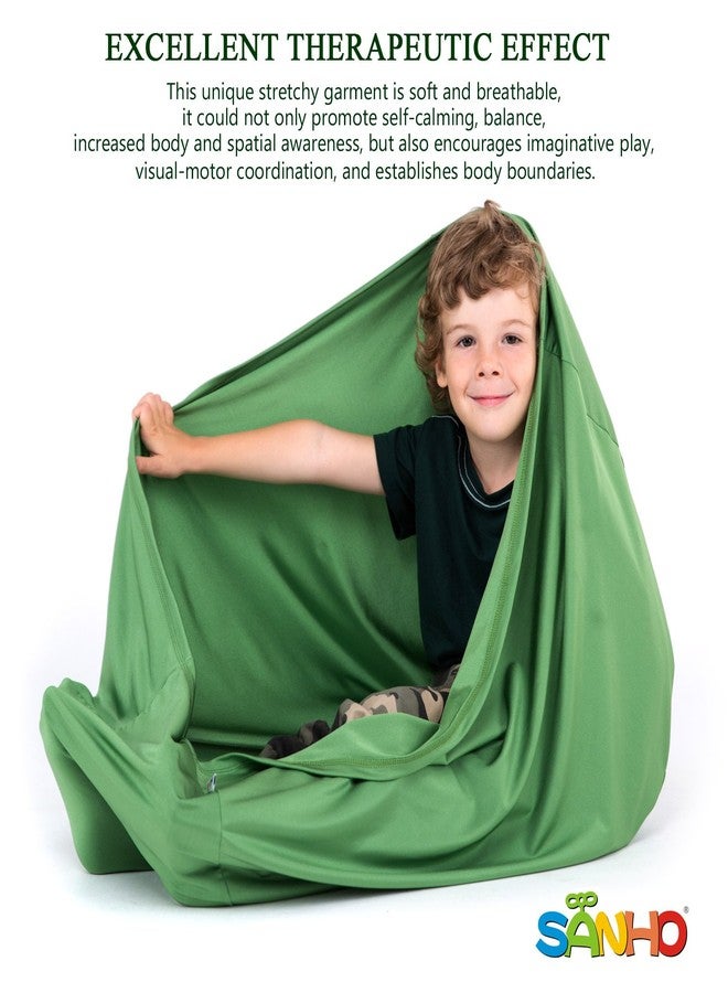 SANHO Dynamic Movement Sensory Sock, Body Sock, Toys for Autistic and Sensory Processing Disorders, Updated Version, Good for Height:35"- 59" Green - Image 2
