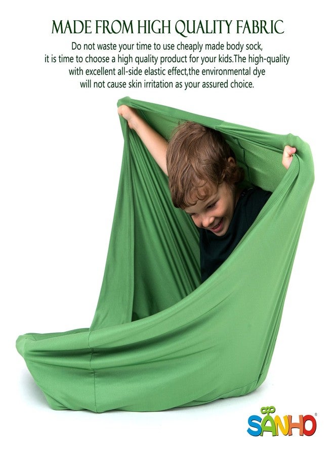 SANHO Dynamic Movement Sensory Sock, Body Sock, Toys for Autistic and Sensory Processing Disorders, Updated Version, Good for Height:35"- 59" Green - Image 5