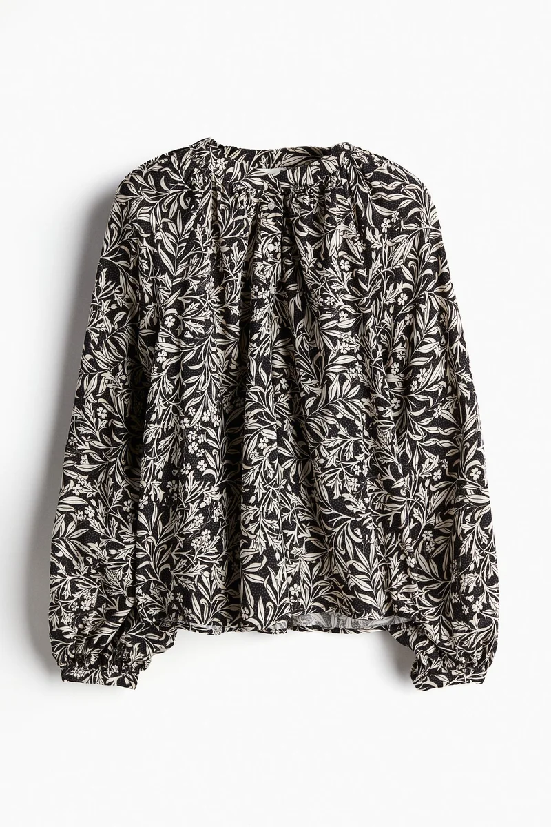 H&M Balloon-sleeved blouse
