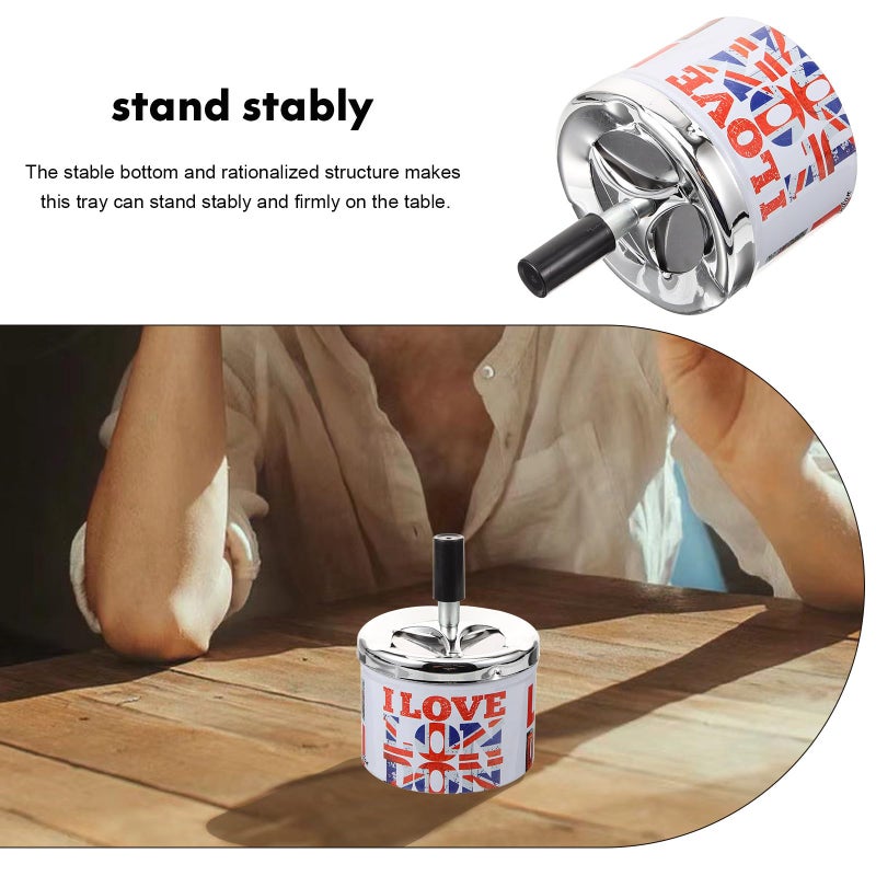 علبة سجائر من الفولاذ المقاوم للصدأ مقاومة للرياح مع غطاء للإطفاء التلقائي للاستخدام الداخلي والخارجي وفي السيارة - Image 5