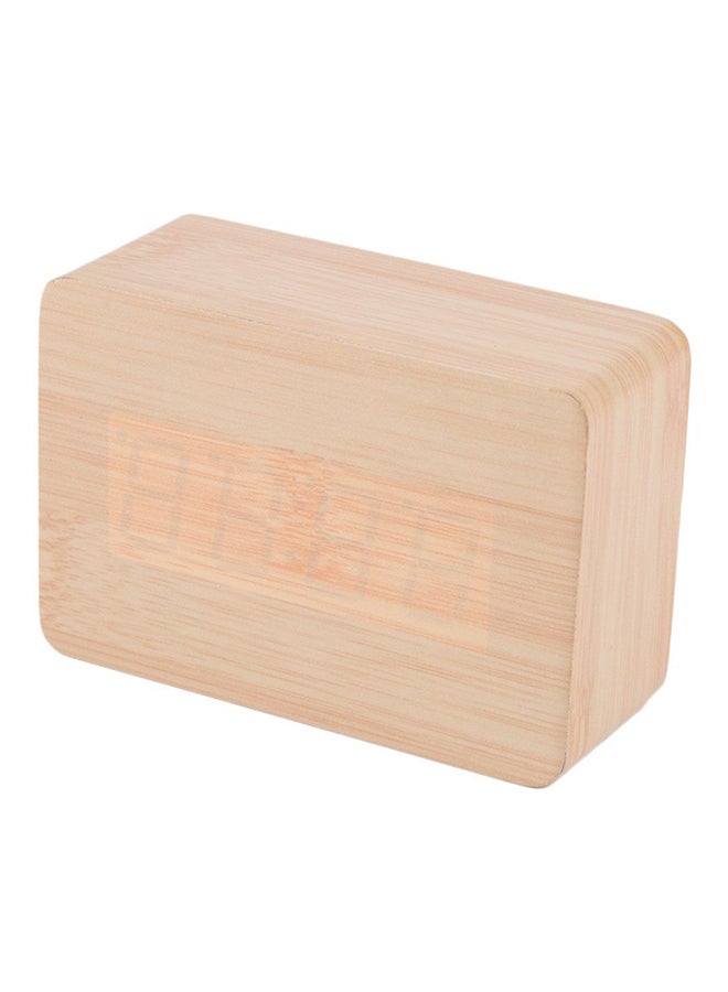 OUTAD Digital LED Alarm Clock Beige - Image 3