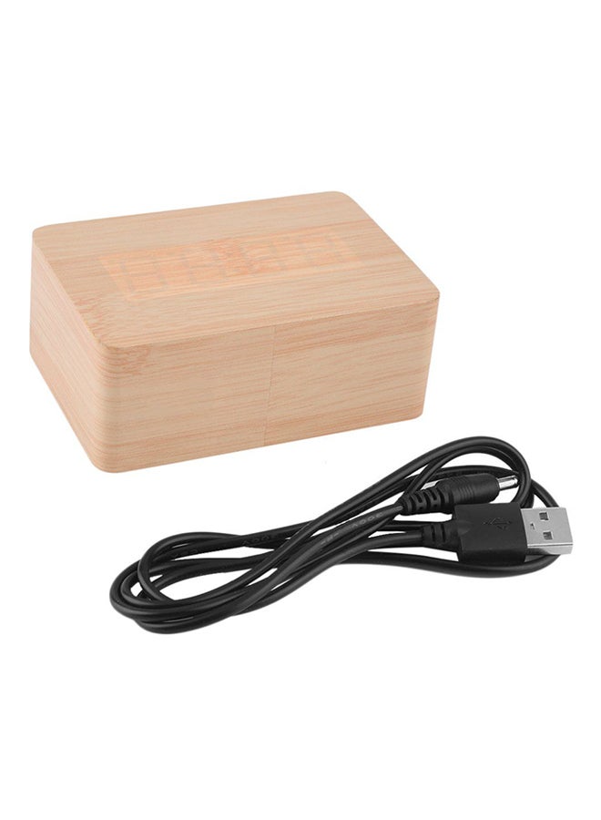 OUTAD Digital LED Alarm Clock Beige - Image 1