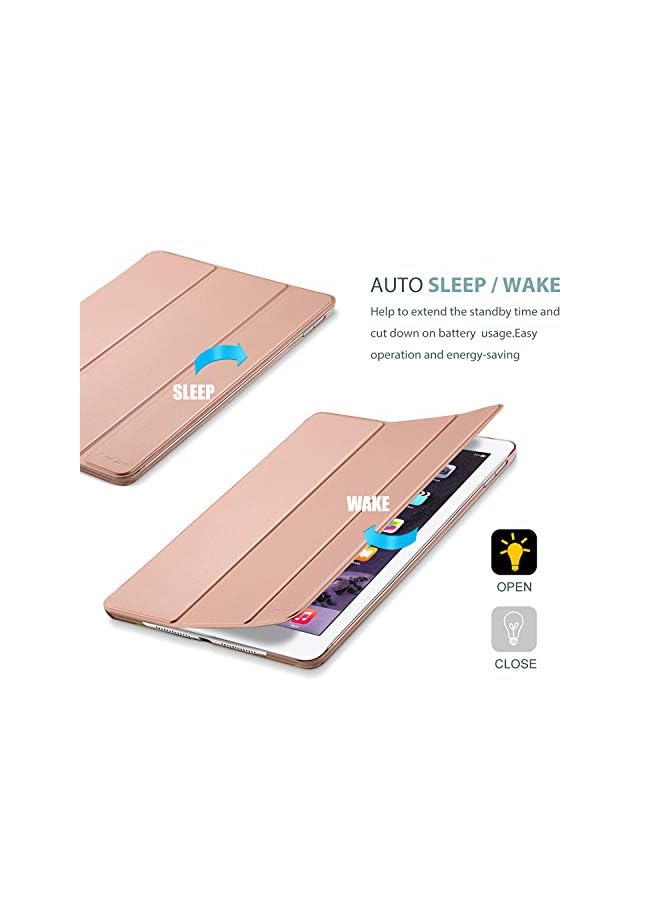 Procases Smart Case For Ipad Air 2 (2014 Release), Ultra Slim Lightweight Stand Protective Shell With Translucent Frosted Back Cover Apple (A1566 A1567) -Rosegold - Image 5