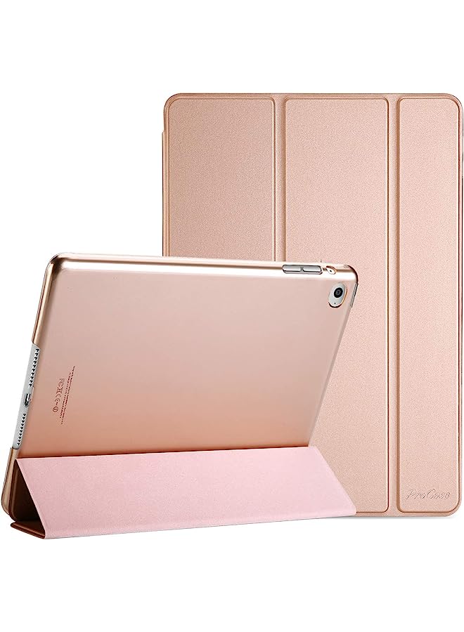 Procases Smart Case For Ipad Air 2 (2014 Release), Ultra Slim Lightweight Stand Protective Shell With Translucent Frosted Back Cover Apple (A1566 A1567) -Rosegold - Image 1