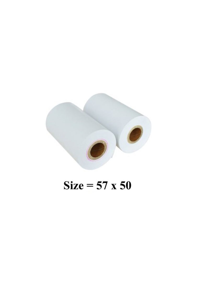Generic Cash Register Paper 57*50 mm Printed thermal POS Paper Receipt Paper 100 Pieces in 1 Carton  - Image 1