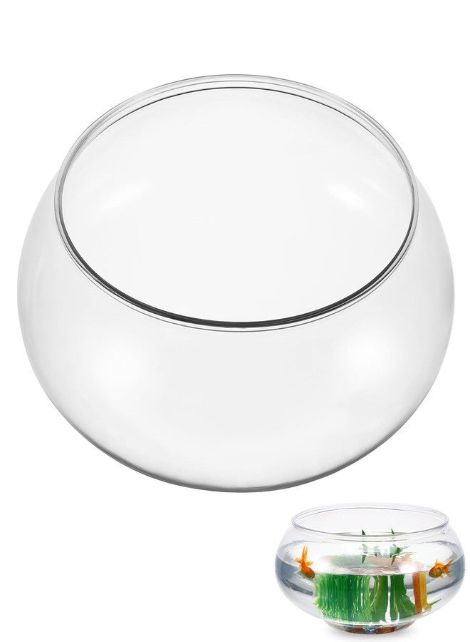 ياردوي حوض أسماك ياردوي الشفاف - حوض بلاستيكي صغير لأسماك البيتا، مثالي لتزيين المكاتب والمنازل، وعاء زراعة نباتات مائية، 9.53 × 9.53 × 3.94 بوصة - Image 1