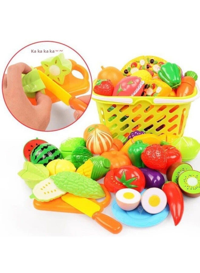 Children's Fruit Cutting Toy Vegetable Set Magnetic Cutting And Washing Machine For Girls Pretend Play
