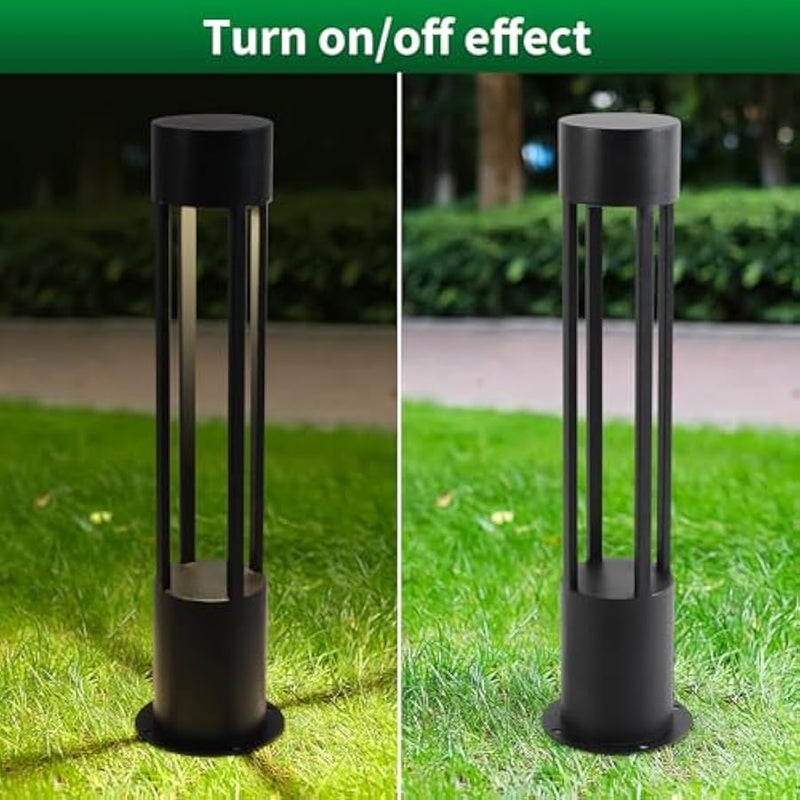 الخامس لطيفة عمود اضاءة خارجي مقاوم للماء بتصنيف IP65 لمقاومة المياه والغبار من في نايس، عمود اضاءة من الالومنيوم مع مقبس GU10، خيارات 11.81/23.62/31.5 انش، بحد اقصى 40 واط، للفناء والممر (المصابيح غير متضمنة) - Image 4